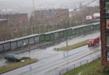 First Snow of Season Fall in Oslo