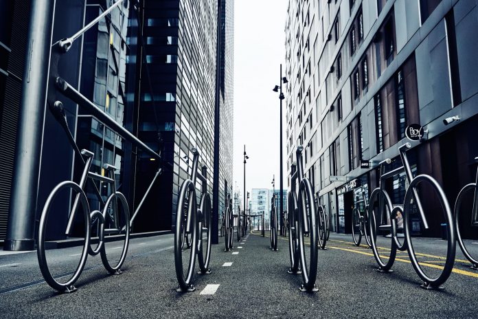 black bicycles on road