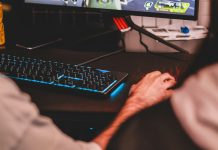 person holding computer mouse