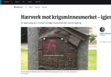 Nazi Vandalism Against the War Memorial in Norway
